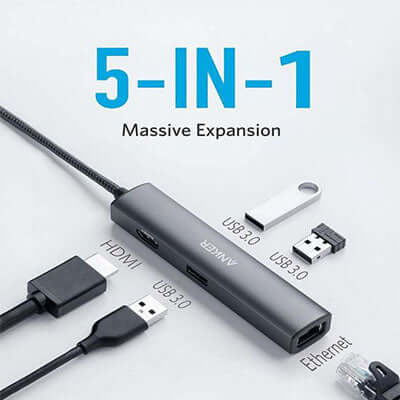 Anker Premium 5-in-1 USB-C Hub - alternate view