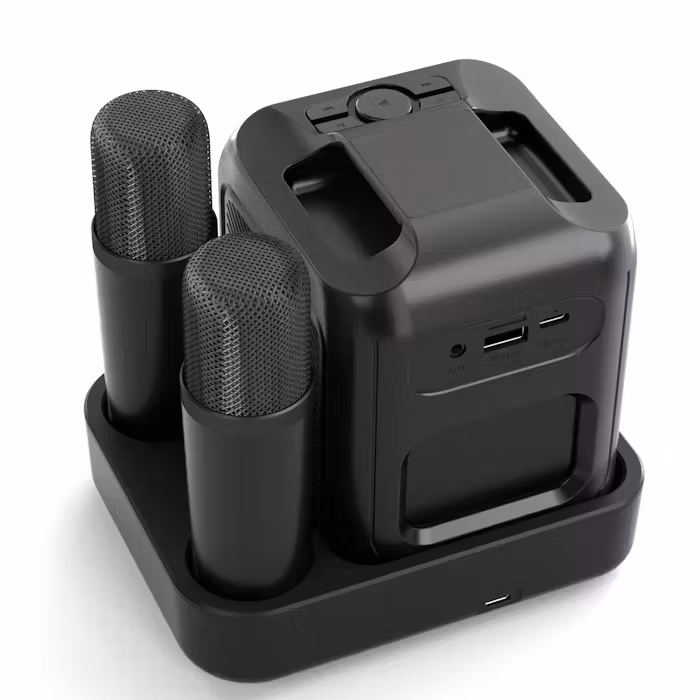 Karaoke Machine with Dual Bluetooth Microphones