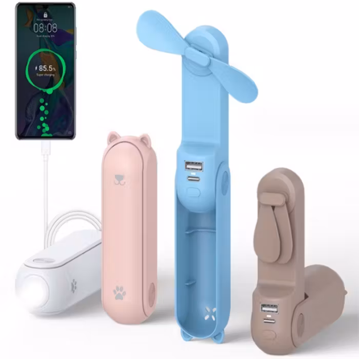 Multifunction Pocket Fan with Powerbank