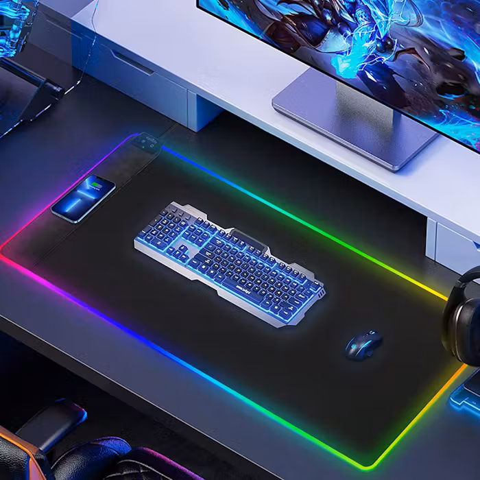 Deskmat with Wireless Charger - RGB