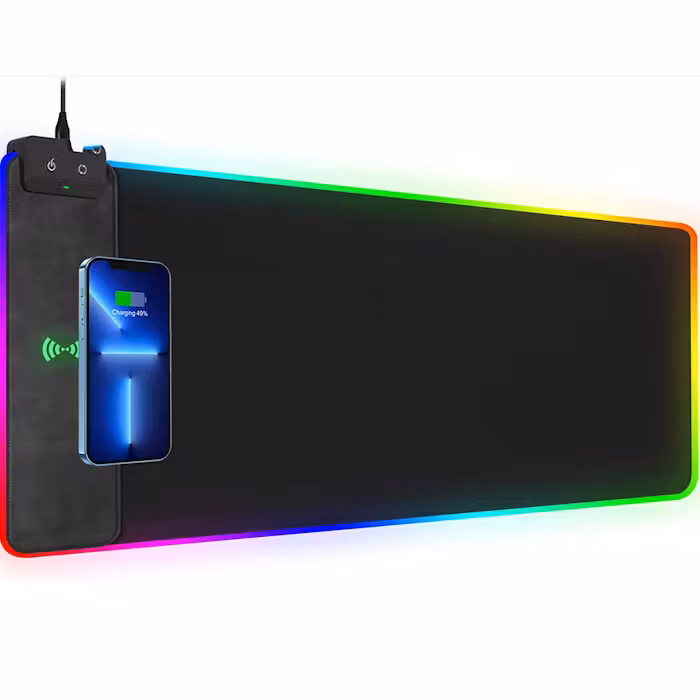 Deskmat with Wireless Charger - RGB - alternate view