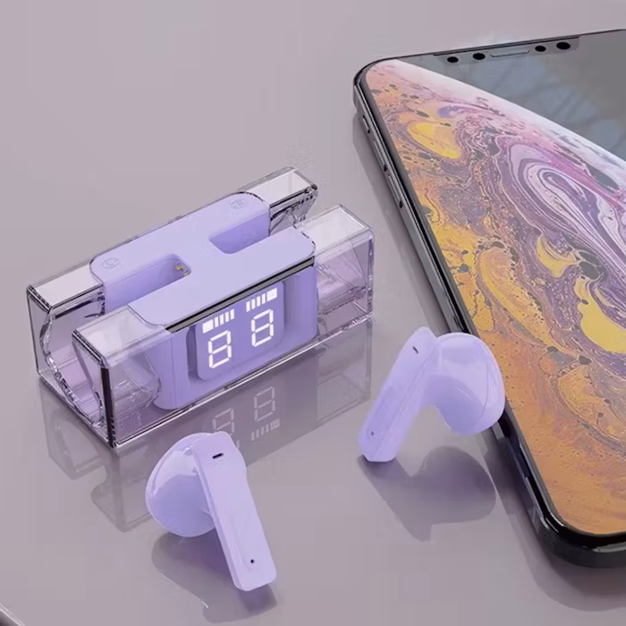 Wireless Bluetooth Earphones with LED Display - alternate view