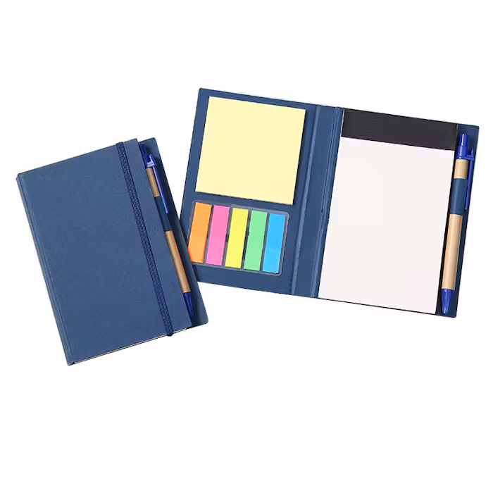 Eco-Friendly Notepad Set with Colour Tabs and Pen - alternate view
