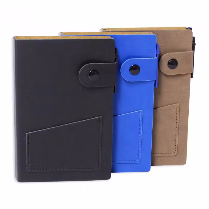 Lux Leather Notebook With Post-It & Pen - alternate view