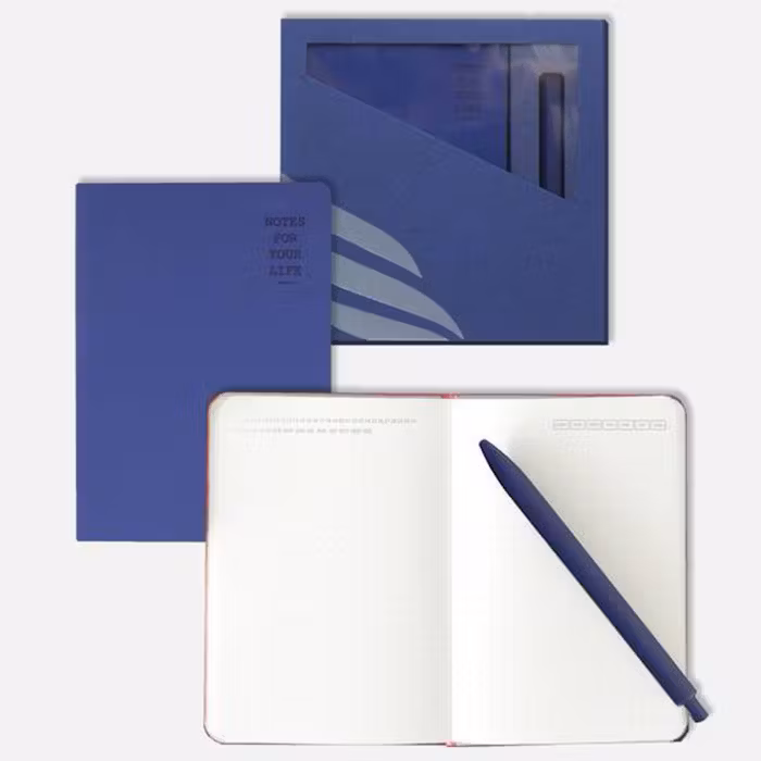 Premium Leather A6 Notebook with Pen Set - alternate view
