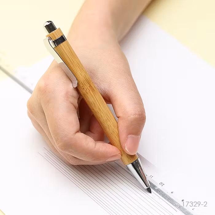 Eco Inkless Metal Alloy Bamboo Pen