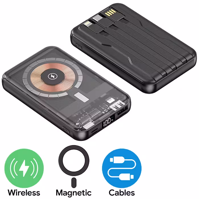 Transparent Wireless Powerbank 10,000mAh