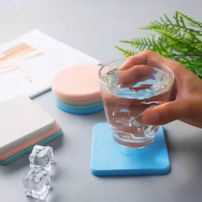 Highly Absorbent Diatomite Coaster - alternate view