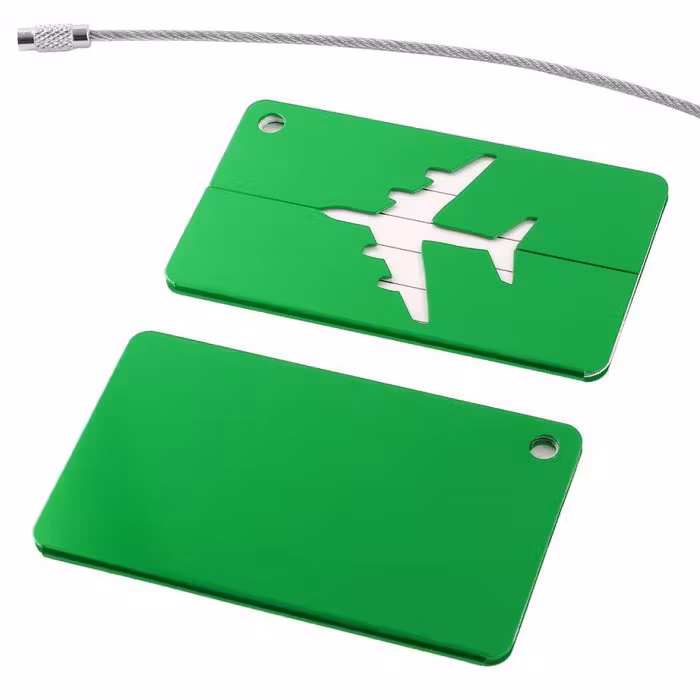Aluminium Luggage Tag - Rectangular
