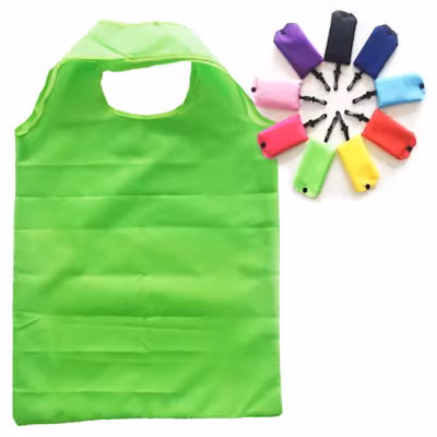 Basic Foldable Shopping Bag with Carabiner