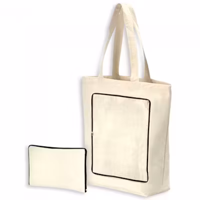 Cotton Canvas Foldable Tote Bag