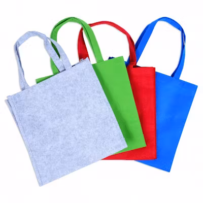 Square Wool Felt Tote Bag - alternate view