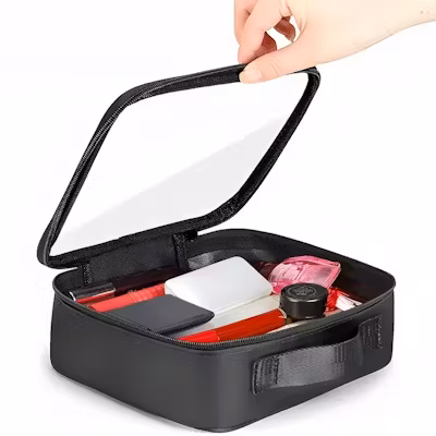 Clear Toiletry Bag with Handle - alternate view