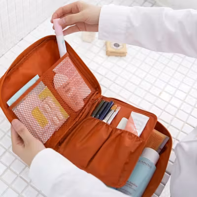 Multi-Compartment Toiletries Pouch