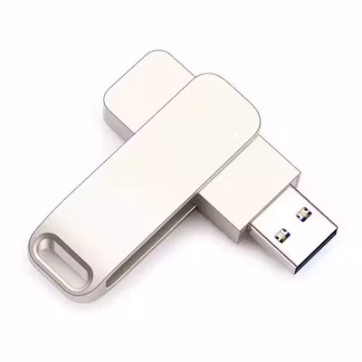 USB Thumb Drive Flipper Metallic