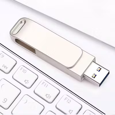 USB Thumb Drive Flipper Metallic - alternate view