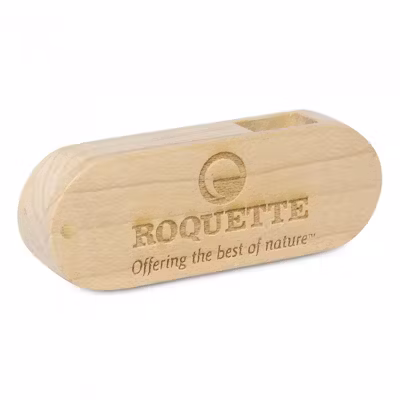 Wood Rounded USB Thumb Drive - alternate view