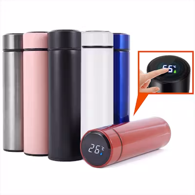 Smart Temperature Display Vacuum Flask with Tea Infuser