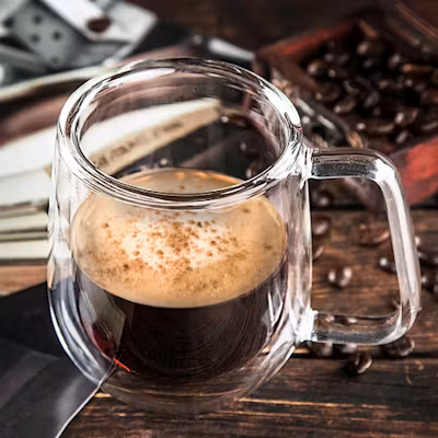 Double Wall Thermal Glass Mug - alternate view