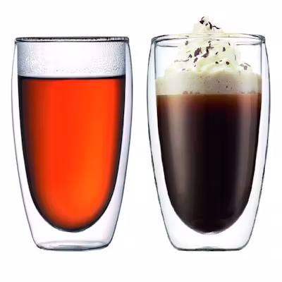 Double Wall Thermal Glass Mug - 450ml