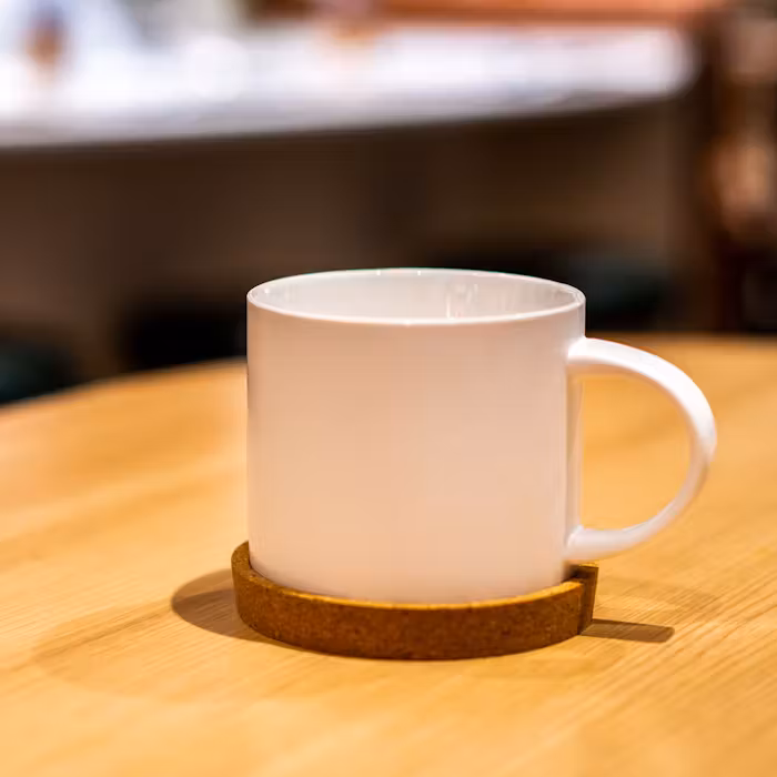Premium Ceramic Mug with Cork Coaster Set