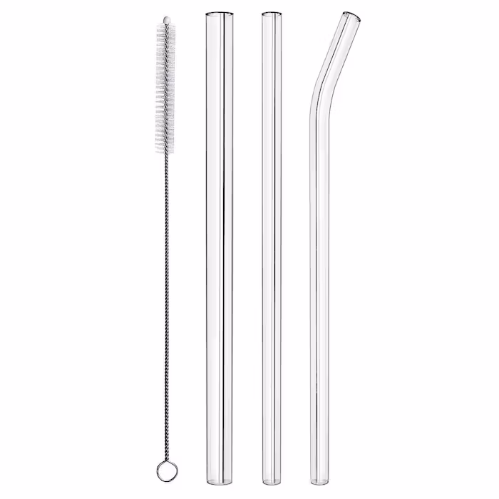 Eco-Friendly Glass Straw Set