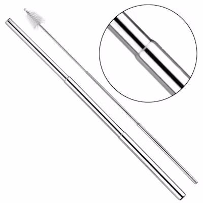 Telescopic Straw Kit Stainless Steel - alternate view