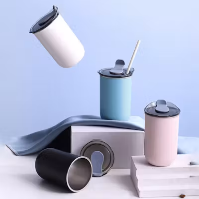 Belle Stainless Steel Cup with Lid - alternate view