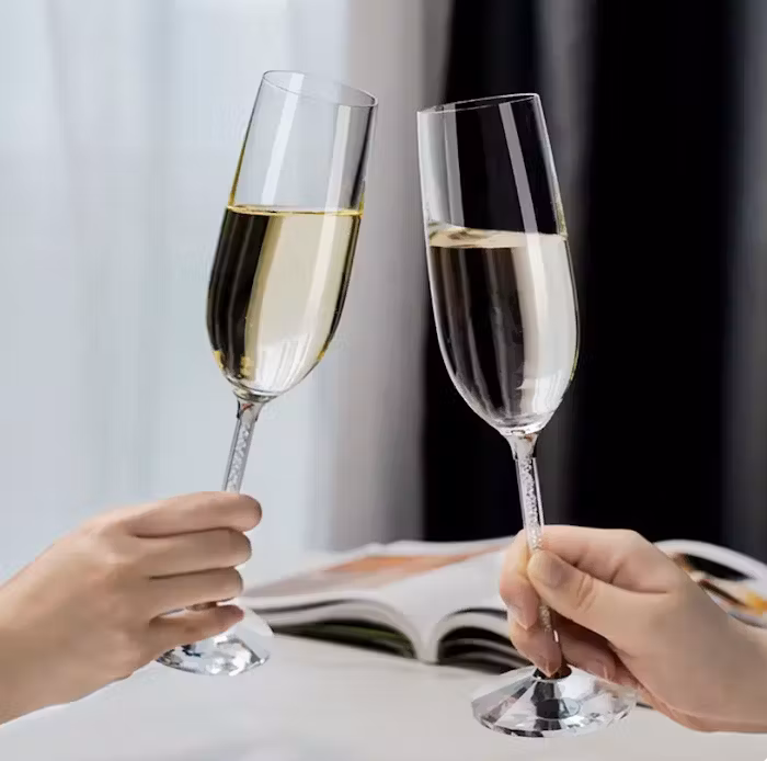 Champagne Glass Set with Box