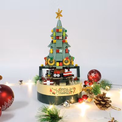 Christmas Tree Music Box Bricks Set