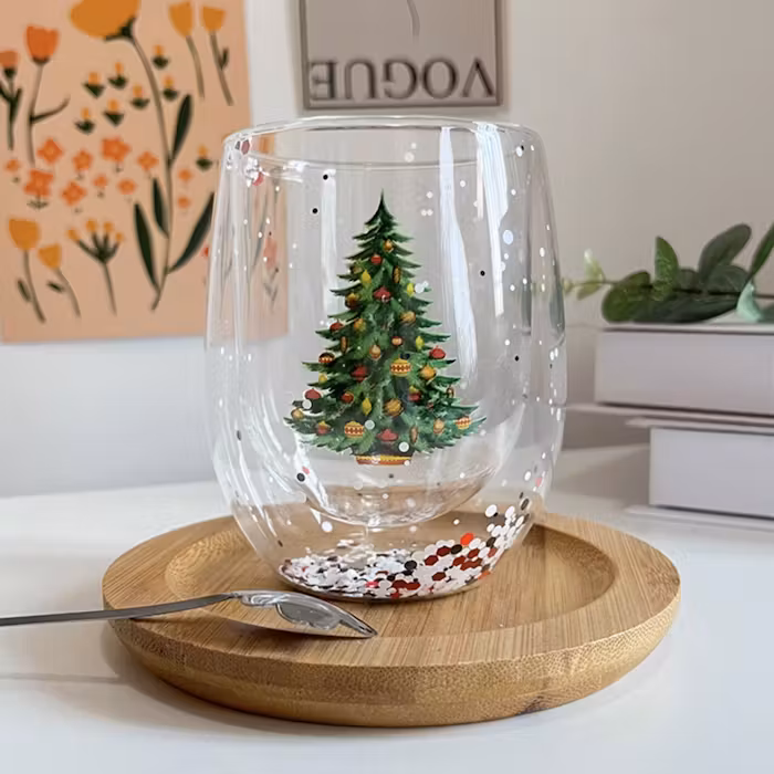 Double Wall Confetti Christmas Mug
