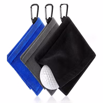 Golf Ball Cleaning Towel with Carabiner