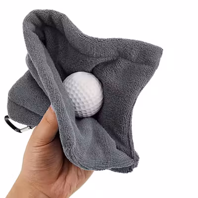 Golf Ball Cleaning Towel with Carabiner - alternate view