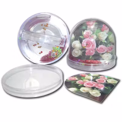 Acrylic Snow Globe with Photo Insert