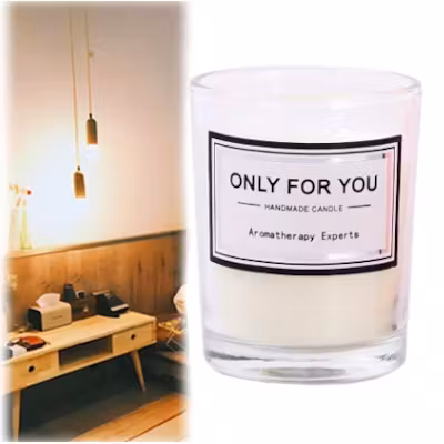 Scented Frosted Glass Candle - alternate view