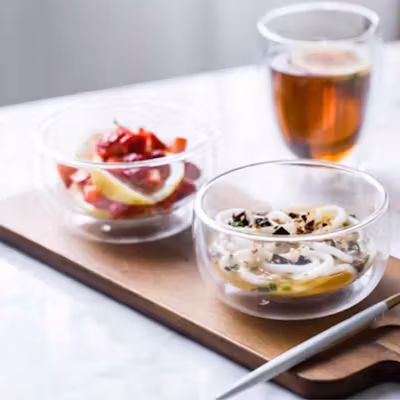 Double Wall Glass Bowl 350ml - alternate view