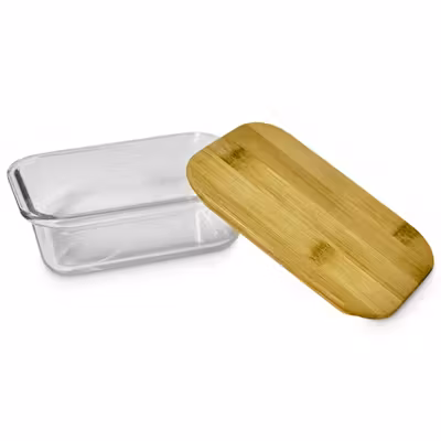 Glass Food Container with Bamboo Lid - alternate view