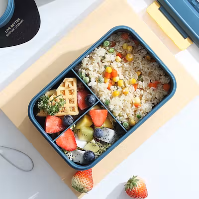 Microwavable 3-Compartment Lunch Box - alternate view