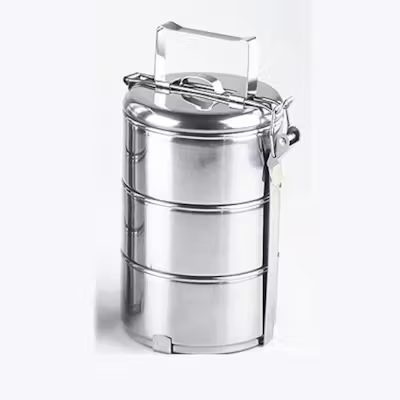 Stainless Steel Tiffin Carrier - 3 Tier - alternate view
