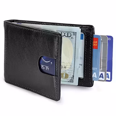 Leather Wallet RFID Blocking Slim Bifold
