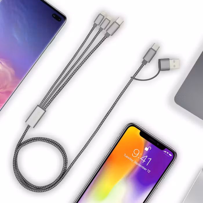 Brand Charger RPET 3-in-1 Charging Cable - alternate view