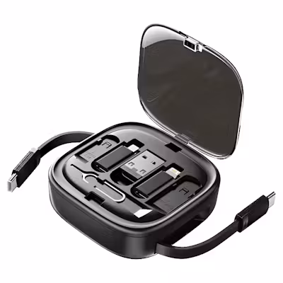 Data Cable Set with Retractable Charging Cable 60W