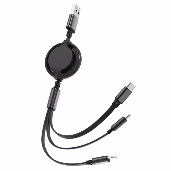 Fast Charging Retractable Cable - 3 in 1