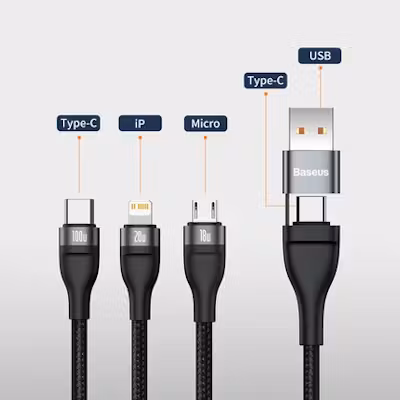 Three Fast Charging Data Cable 100W - alternate view