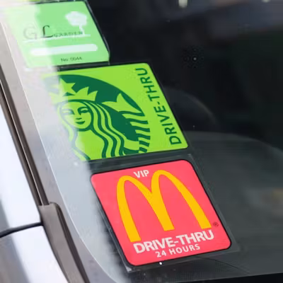 Cling Car Decal Static - alternate view