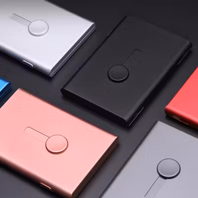 Push-Out Name Card Holder - Aluminium - alternate view