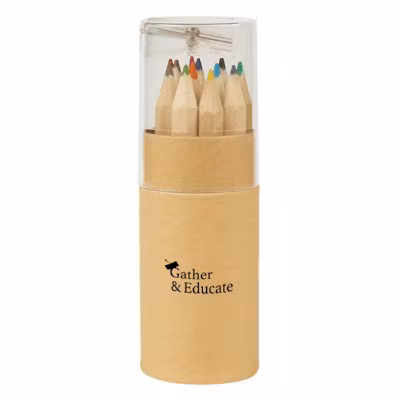 12-Colour Pencil Set with Sharpener
