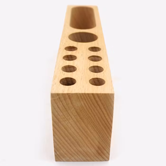 Wooden Desk Stationery & Phone Holder