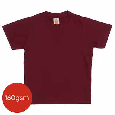 Kids Plain Cotton Round Neck T-Shirt
