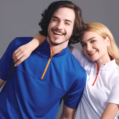 Basic Mandarin 2-Tone Collar Dri-fit T-Shirt